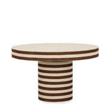 TOV Lyra 30" Natural Striped Cotton Jute Contract-Grade Coffee Table