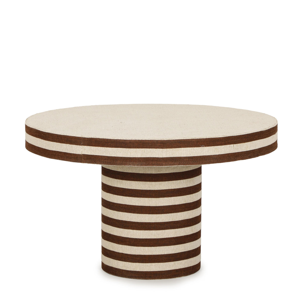 TOV Lyra Natural Striped Cotton Jute Contract-Grade Coffee Table