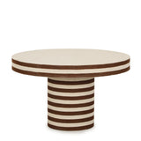 TOV Lyra Natural Striped Cotton Jute Contract-Grade Coffee Table