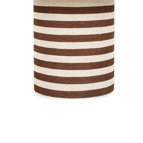 TOV Lyra 30" Natural Striped Cotton Jute Contract-Grade Coffee Table