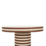TOV Lyra Natural Striped Cotton Jute Contract-Grade Coffee Table