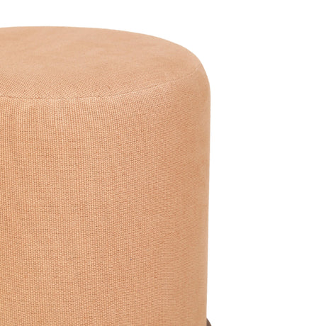 TOV Como Burl and Cotton Jute Contract-Grade Accent Stool