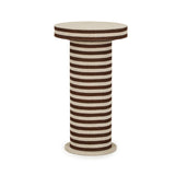 TOV Lyra Natural Striped Cotton Jute Contract-Grade Side Table