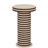 TOV Lyra Natural Striped Cotton Jute Contract-Grade Side Table
