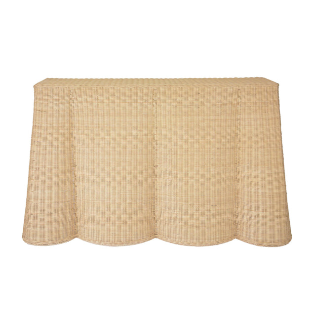 TOV Egan 55" Natural Rattan Console Table