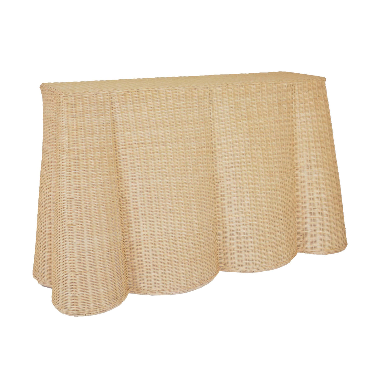 TOV Egan 55" Natural Rattan Console Table