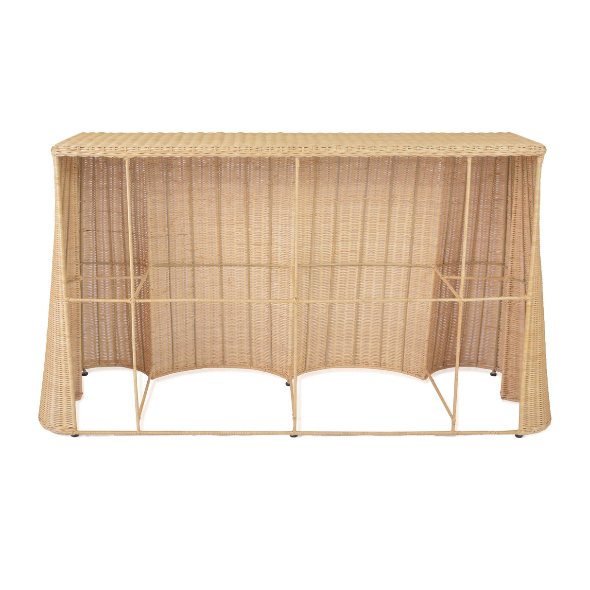TOV Egan 55" Natural Rattan Console Table