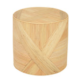 TOV Matea Natural Rattan Cross Side Table