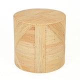 TOV Matea Natural Rattan Cross Side Table