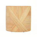 TOV Matea Natural Rattan Cross Side Table