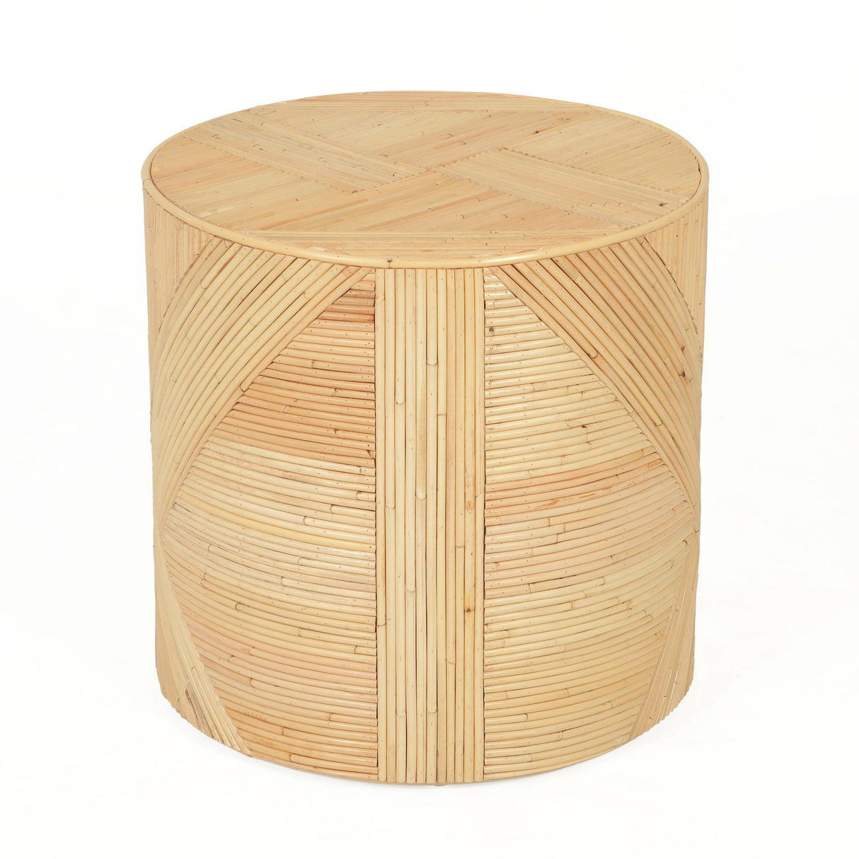 TOV Matea Natural Rattan Cross Side Table