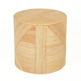 TOV Matea Natural Rattan Cross Side Table