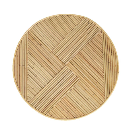 TOV Matea Natural Rattan Cross Side Table