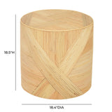 TOV Matea Natural Rattan Cross Side Table