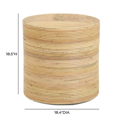 TOV Matea Natural Rattan Arch Side Table