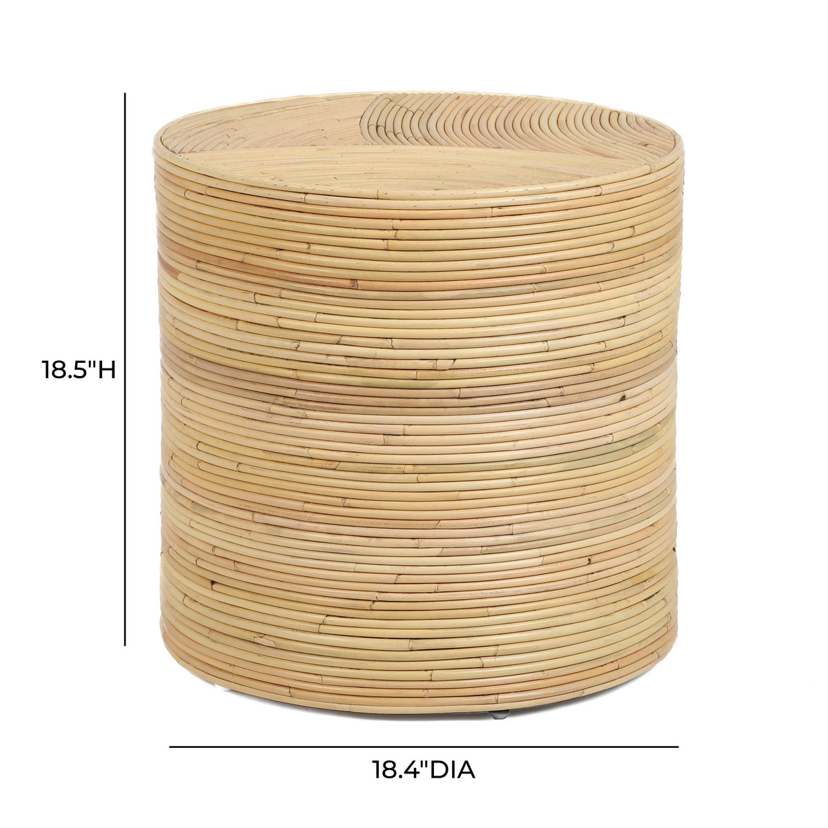 TOV Matea Natural Rattan Arch Side Table