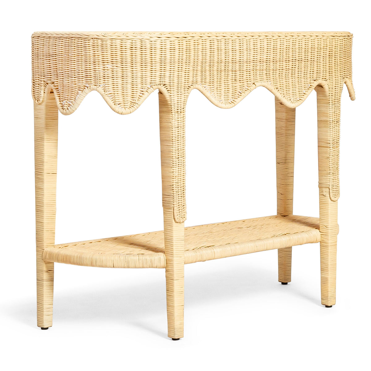 TOV Sally Natural Rattan Console