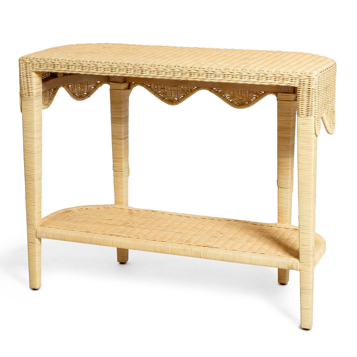 TOV Sally Natural Rattan Console