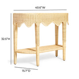 TOV Sally 41" Natural Rattan Console Table