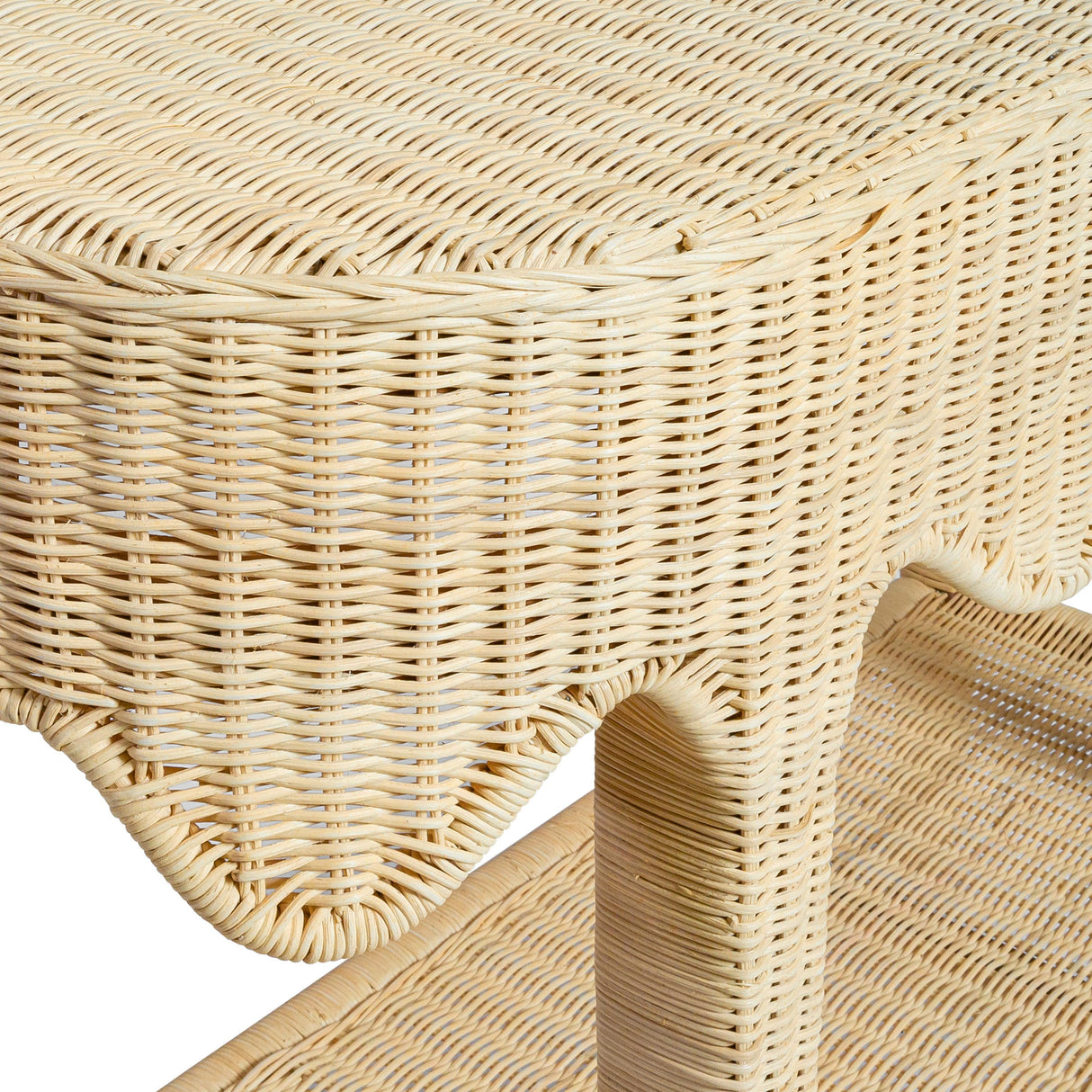 TOV Sally Natural Rattan Console