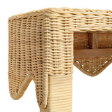 TOV Sally Natural Rattan Console