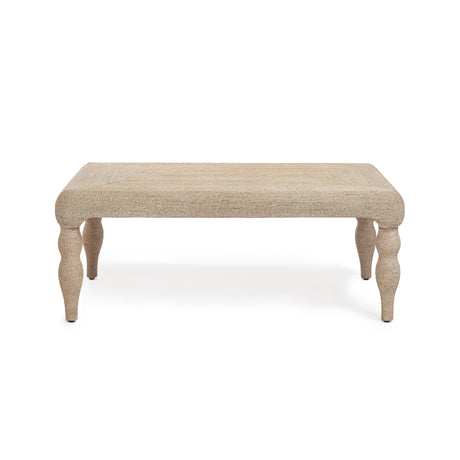 TOV Vicky 49" Natural Woven Seagrass Rectangular Coffee Table