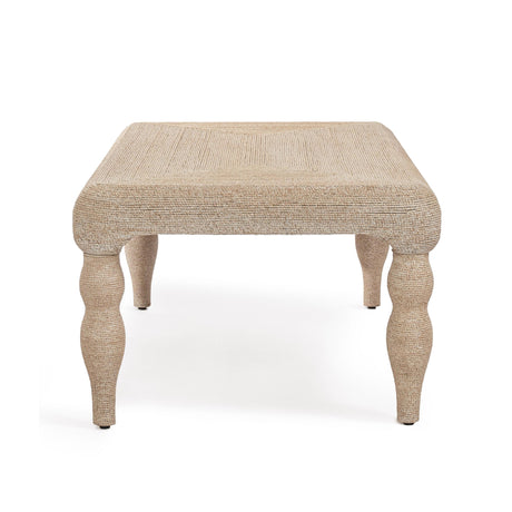 TOV Vicky 49" Natural Woven Seagrass Rectangular Coffee Table