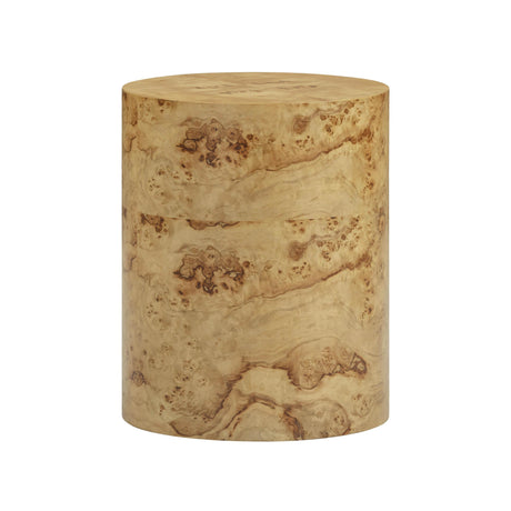 TOV Fig Natural Burl Drum Side Table