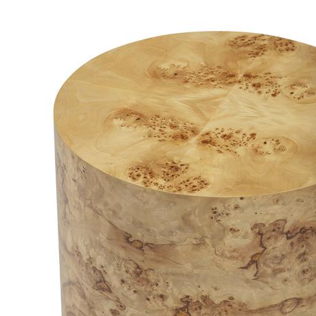 TOV Fig Natural Burl Drum Side Table