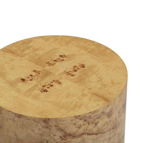 TOV Fig Natural Burl Drum Side Table