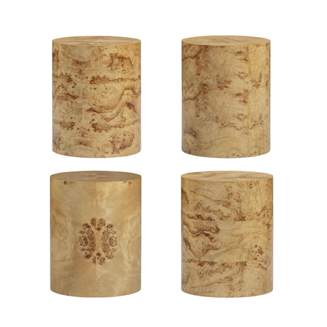 TOV Fig Natural Burl Drum Side Table