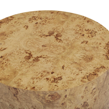 TOV Fig 36" Natural Burl Drum Round Coffee Table