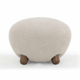 TOV Pucker Warm Grey Boucle Ottoman