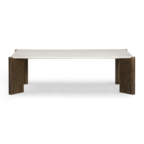 TOV Restis 52" Cream Quartz Rectangular Coffee Table