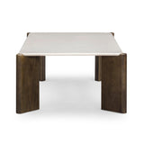 TOV Restis 52" Cream Quartz Rectangular Coffee Table