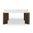 TOV Restis 33.5" Cream Quartz Square Coffee Table