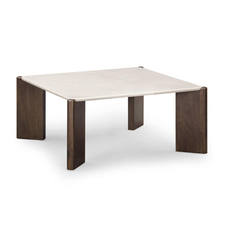 TOV Restis 33.5" Cream Quartz Square Coffee Table