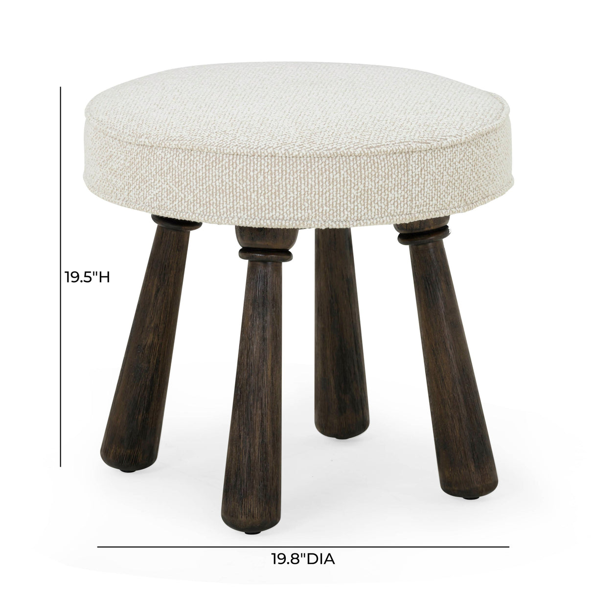 TOV Pookie Performance Boucle Accent Stool