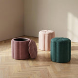 TOV Fleur Textured Performance Velvet Storage Ottoman