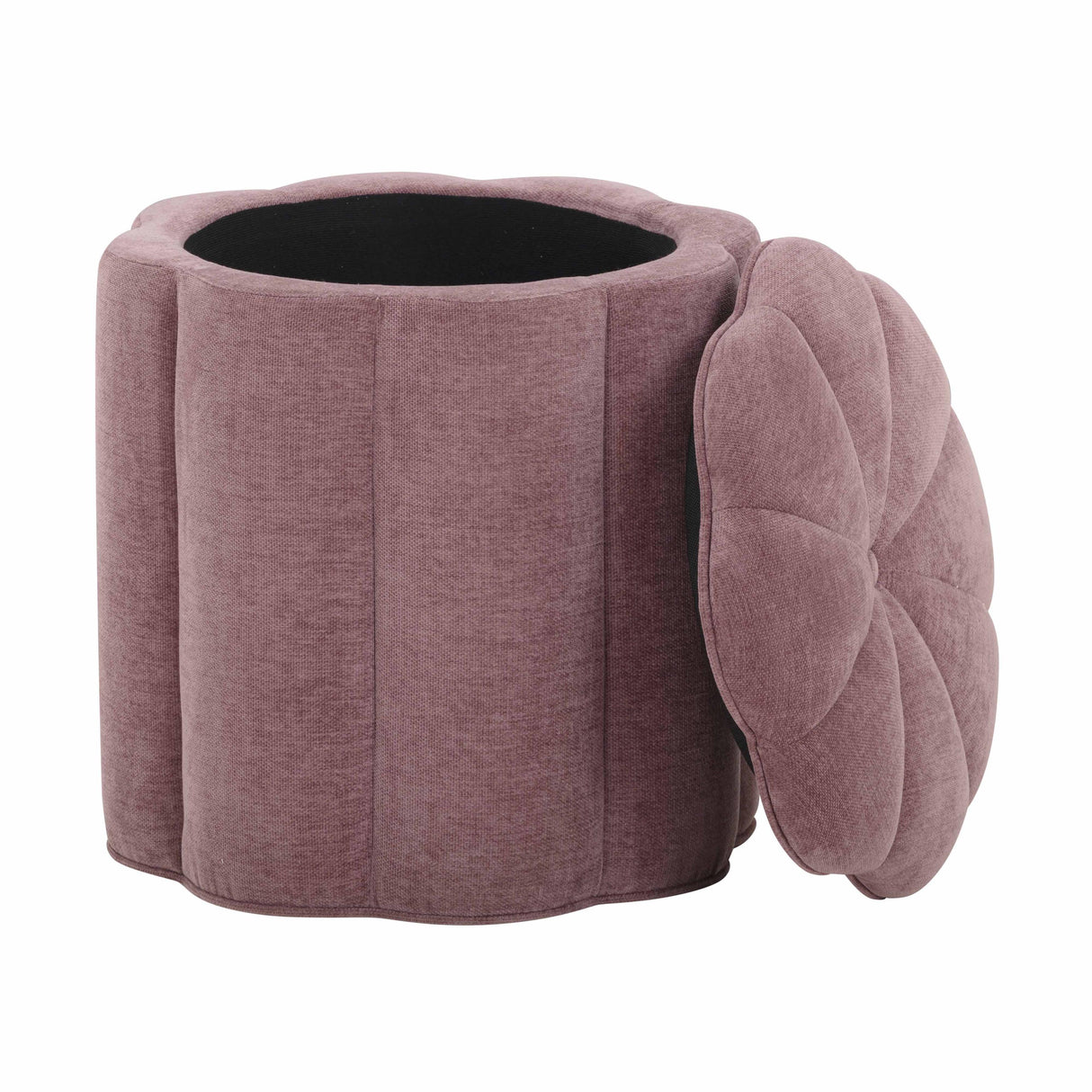 TOV Fleur Textured Performance Velvet Storage Ottoman