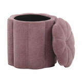TOV Fleur Textured Performance Velvet Storage Ottoman