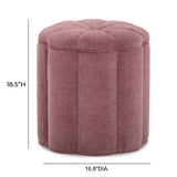 TOV Fleur Textured Performance Velvet Storage Ottoman