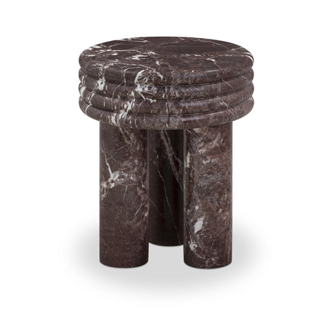 TOV Delta Concrete Indoor/Outdoor Round Side Table