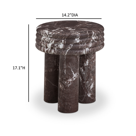 TOV Delta Concrete Indoor/Outdoor Round Side Table