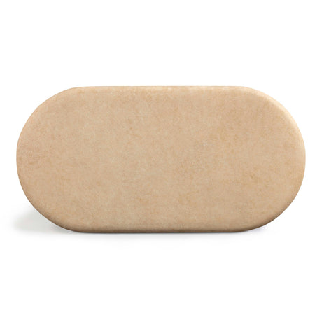 TOV Suraya 55" Indoor/Outdoor Concrete Rounded Coffee Table