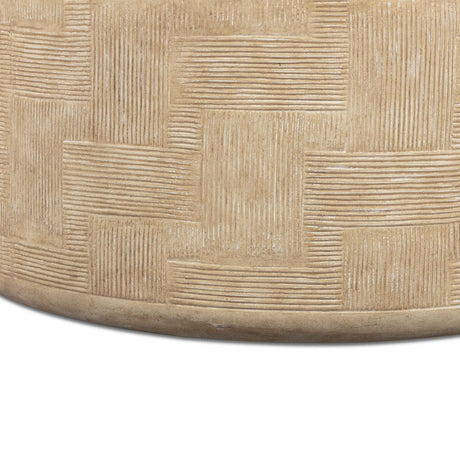 TOV Suraya 55" Indoor/Outdoor Concrete Rounded Coffee Table