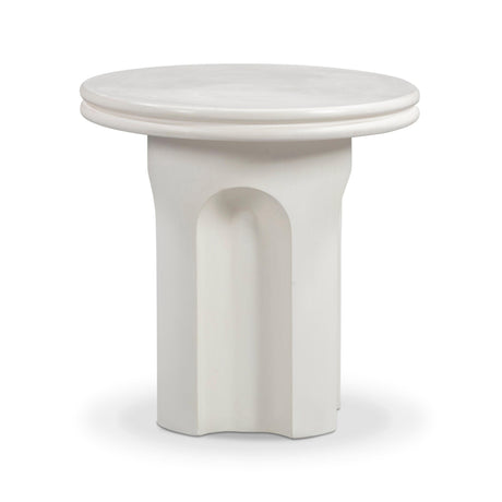 TOV Cassandra Ivory Indoor/Outdoor Concrete Side Table