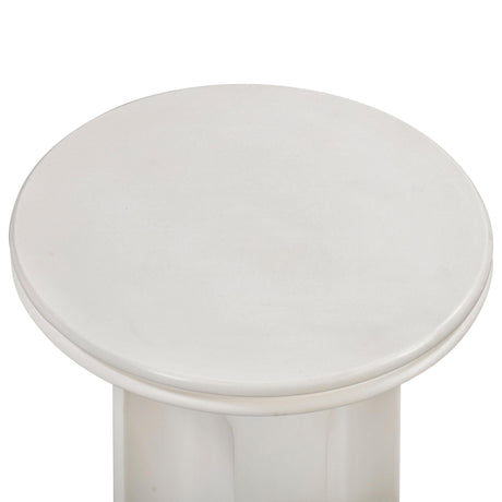 TOV Cassandra Ivory Indoor/Outdoor Concrete Side Table