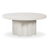 TOV Cassandra 38" Ivory Indoor/Outdoor Concrete Round Coffee Table