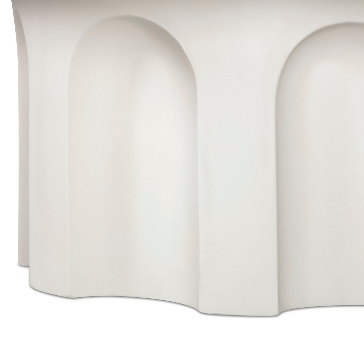 TOV Cassandra 38" Ivory Indoor/Outdoor Concrete Round Coffee Table